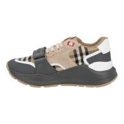 Leather sneakers Burberry , Brown , Dames