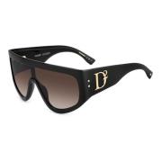 Zwart/Bruin Getinte Zonnebril Dsquared2 , Black , Dames