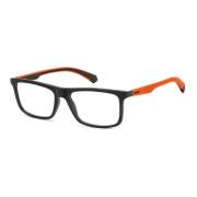 Mat Zwart Oranje Brillenmontuur Polaroid , Black , Unisex