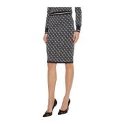 Leena Logo Rok - Slim Fit Guess , Black , Dames