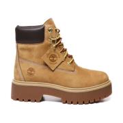 Bruine Leren Outdoor Laarzen Timberland , Brown , Dames