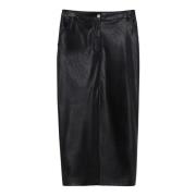 Knielange rok met uniek ontwerp Pinko , Black , Dames