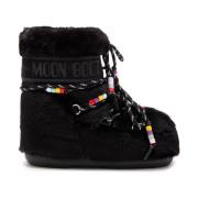 Zwarte Icon Kralenlaarzen Moon Boot , Black , Dames