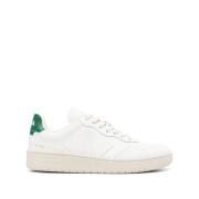 Groen Wit Leren Panel Sneakers Veja , White , Heren