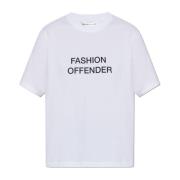 T-shirt met print Victoria Beckham , White , Dames