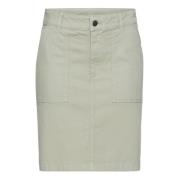 Lichte Katoenmix Denim Rok Camel Active , White , Dames