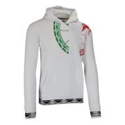 Heren Sweathoodie met Groot Voorlogo Carlo Colucci , White , Heren