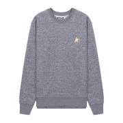 Grijs Mélange Crew-Neck Sweatshirt met Gouden Ster Golden Goose , Gray...