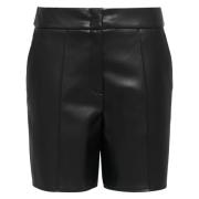 Bermuda Shorts van imitatieleer s.Oliver , Black , Dames