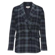 Twill Geruite Indoor Blazer s.Oliver , Blue , Dames