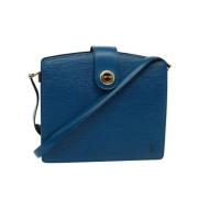 Pre-owned Leather shoulder-bags Louis Vuitton Vintage , Blue , Dames