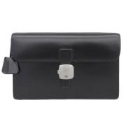 Pre-owned Leather clutches Dunhill Pre-owned , Black , Dames