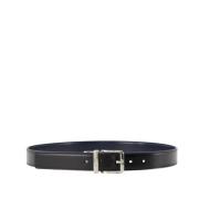 Omkeerbare Leren Riem Zwart Collectie Dior , Black , Heren