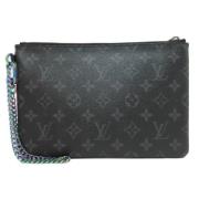 Pre-owned Canvas pouches Louis Vuitton Vintage , Black , Dames