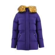 Luxe Winterjas met Capuchon - Viooltjes Jott , Blue , Dames