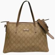 Pre-owned Canvas handbags Gucci Vintage , Beige , Dames