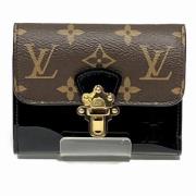 Pre-owned Leather wallets Louis Vuitton Vintage , Black , Dames