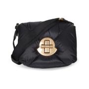 Gewatteerde Crossbody Tas met Verstelbare Band Moncler , Black , Dames