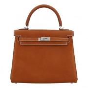 Pre-owned Leather handbags Hermès Vintage , Brown , Dames