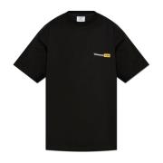 T-shirt met logo Vetements , Black , Heren