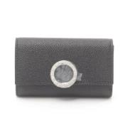 Pre-owned Leather key-holders Bvlgari Vintage , Black , Dames