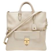 Pre-owned Leather shoulder-bags Miu Miu Pre-owned , Beige , Dames