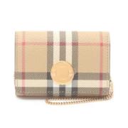 Pre-owned Canvas wallets Burberry Vintage , Beige , Dames