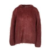 Mohair Ronde Hals Trui Ottod'Ame , Brown , Dames