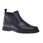 Ankle boots in black tumbled leather Baldinini , Black , Heren