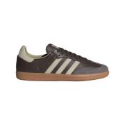 Samba Bruine Leren Sneakers Adidas , Brown , Heren