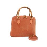 Pre-owned Suede handbags Gucci Vintage , Orange , Dames