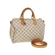 Pre-owned Canvas handbags Louis Vuitton Vintage , Beige , Dames