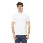 Geborduurde Polo Shirts - Korte Mouw Baldinini , White , Heren