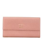 Pre-owned Leather wallets Gucci Vintage , Pink , Dames