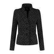 Slim Fit Blazer met 3-knoopssluiting ML Collections , Black , Dames