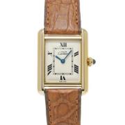 Pre-owned Glass watches Cartier Vintage , Yellow , Dames