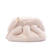 Witte faux-fur schoudertas met magnetische sluiting THEMOIRè , Beige ,...