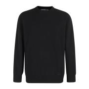 Ronde Hals Sweater Department Five , Black , Heren