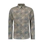 Corduroy Print Shirt No Excess , Multicolor , Heren