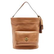 Pre-owned Leather shoulder-bags Coach Pre-owned , Beige , Dames