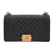 Pre-owned Leather chanel-bags Chanel Vintage , Black , Dames