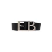 Leren riem met logo Balenciaga , Black , Heren