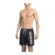 Strandkleding - Zijprint Zwemshorts Bikkembergs , Black , Heren