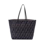 Blauwe Velvet Winkel Tas Fendi , Gray , Dames