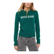 Dames Trui Logo Stijl Guess , Green , Dames