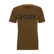 Mannen Thinking T-Shirt Hugo Boss , Brown , Heren