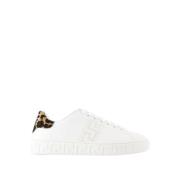 Canvas Sneakers - Wit - Ronde Neus Versace , White , Dames