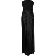 Elegante Avondjurk met Gerimpelde Rok Staud , Black , Dames