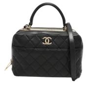 Pre-owned Leather handbags Chanel Vintage , Black , Dames