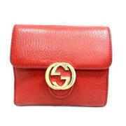 Pre-owned Leather wallets Gucci Vintage , Red , Dames